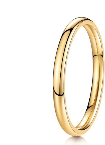 Tungsten Wedding Band 10K Gold Plated 3-6mm Comfort Fit Sizes 5-11 in Saudi Arabia