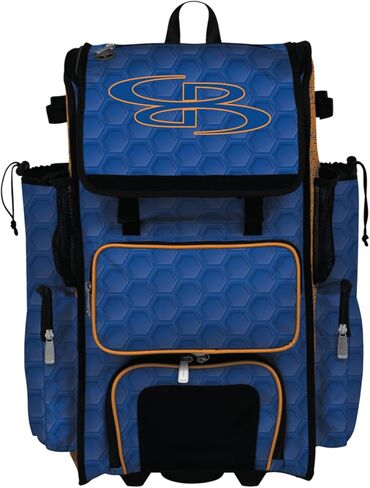 Boombah Rolling Superpack 2.0 3DHC Baseball/Softball Gear Bag - 23-1/2 "X 13-1/2" × 9-1/2 " - ألوان متعددة - مقبض تلسكوبي ويحمل 4 مضارب - نسخة بعجلات in Kuwait