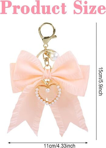 AIBFRID Bow Purse Keychain Charm Bow Keychain Bag Charms for Women,Purple Pink Blue Green in Saudi Arabia
