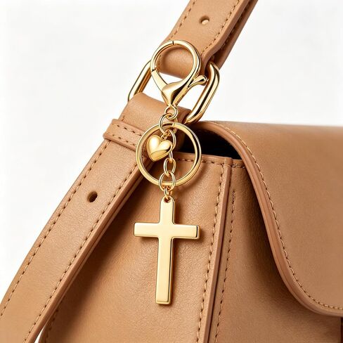 Cross Keychain Bag Charm for Women Christian Religious Gifts Easter Jesus Keychain for Women Purse Handbag Car Keys in Saudi Arabia