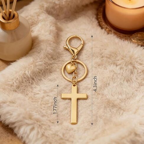 Cross Keychain Bag Charm for Women Christian Religious Gifts Easter Jesus Keychain for Women Purse Handbag Car Keys in Saudi Arabia