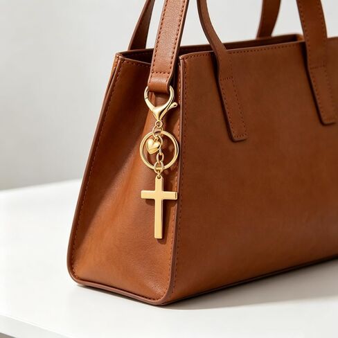 Cross Keychain Bag Charm for Women Christian Religious Gifts Easter Jesus Keychain for Women Purse Handbag Car Keys in Saudi Arabia