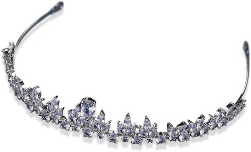 14K Gold Simple Bridal Crown with Stylish Moissanite Wedding Tiara, Ideal Gift for Bridal Party or Ceremony in Kuwait