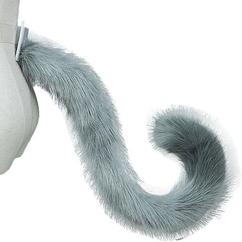 Faux Fur Cat Tail Cosplay 31.5" Long Animal Tail for Halloween Party Costume Accessories in Saudi Arabia
