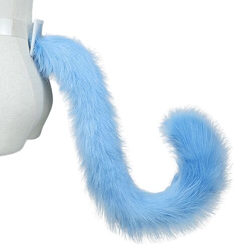 Faux Fur Cat Tail Cosplay 31.5" Long Animal Tail for Halloween Party Costume Accessories in Saudi Arabia