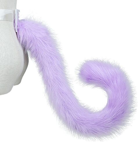 Faux Fur Cat Tail Cosplay 31.5" Long Animal Tail for Halloween Party Costume Accessories in Saudi Arabia