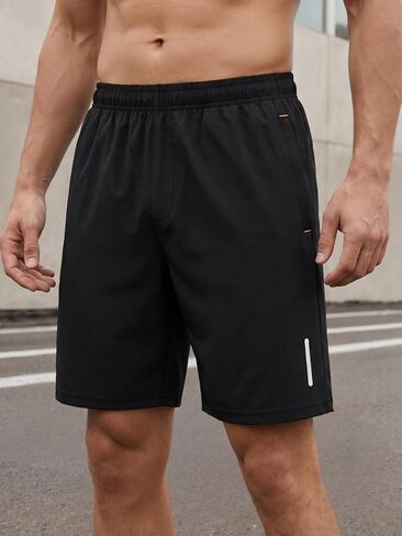 Men's Athletic Shorts Lightweight Quick Dry Elastic Waist with Pockets Gym Workout in Kuwait