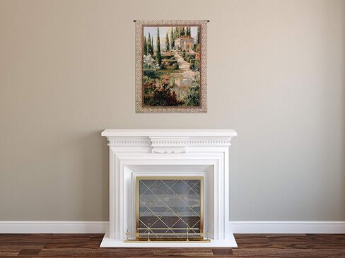 Tuscany Estate | Woven Tapestry Wall Art Hanging | Italian Villa Country Garden | 100% Cotton USA Size 53x42 in Saudi Arabia