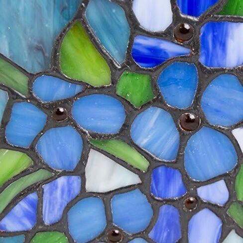 Forget-Me-Not Stained Glass Memorial Urn for Adults - Large - Holds Up to 200 Cubic Inches of Ashes - Blue Cremation Urn for Ashes in Saudi Arabia