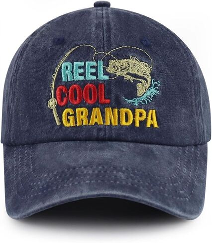 قبعات Reel Cool Grandpa للرجال، قبعة بيسبول مطرزة قابلة للتعديل للجد in Kuwait