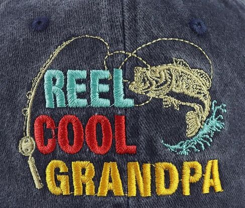 قبعات Reel Cool Grandpa للرجال، قبعة بيسبول مطرزة قابلة للتعديل للجد in Kuwait