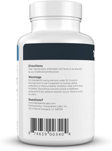 Transparent Labs NMN Supplement for NAD+ Levels - NAD Supplement with 600 mg Nicotinamide Mononucleotide to Support Healthy Aging, Cellular Energy Production, & Metabolic Balance - 30 Count in Saudi Arabia