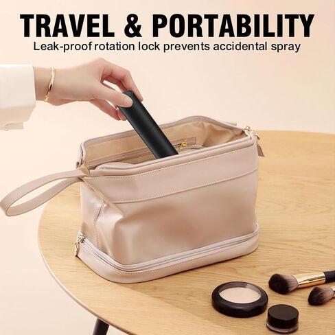 10ml Refillable Travel Perfume Spray Bottle - Portable Cologne Atomizer with 3 Transfer Tools, Leak-Proof - Travel Essentials for Men & Women, Matte Black in Saudi Arabia