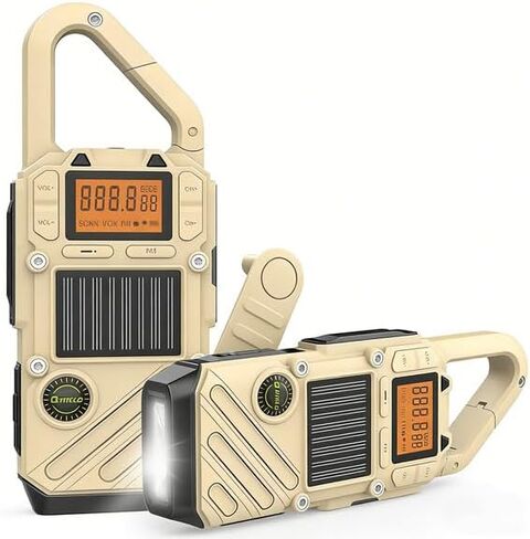 Walkie Talkies for Adults Rechargeable, FM/NOAA Emergency Radios with Weather Alerts, LED Flashlight & SOS Alarm, Solar Powered Hand Crank Long Range 2 Way Radios Walkie Talkie with USB Charged in Kuwait