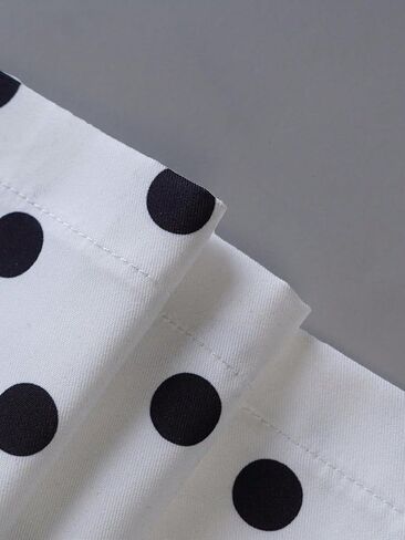 Womens Cropped Jeans Black & White Polka Dot High Waist Wide Leg Pants Vintage Style Trousers Pant in Kuwait