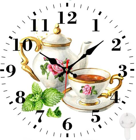 Identiy Golf Ball Texture Round Wall Clock 12 Inch, Silent Non-Ticking Battery Operated, Large Number Display Round Analog Wall Clock Decorative for Bedroom,Bathroom,Office and Kitchen in Saudi Arabia