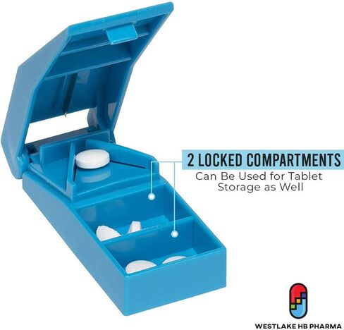 Renoir Pill Cutter, Pill Splitter with Stainless Steel Blade, for Cutting Small Pills or Large Pills in Half (1 Pack) in Kuwait