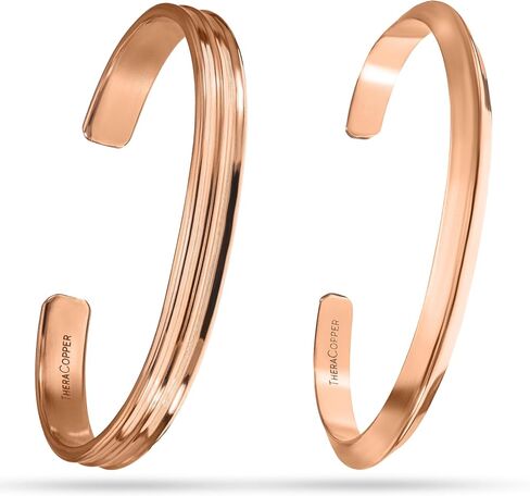 TheraCopper Copper Bracelet for Men & Women — 100% Pure Copper Bracelets — Raw, Solid & Uncoated Authentic Handmade Tibetan Bracelet Cuff Bangles (Prism & Tier Design) in Kuwait