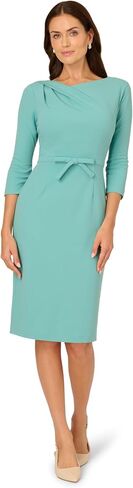 Adrianna Papell Drape Neck Sheath MIDI Dress in Kuwait