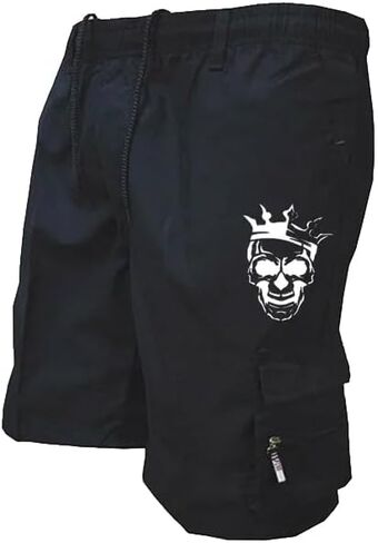 Cargo Pants for Men Workout Drawstring Elastic Pant Above Knee Hiking Slim Fit Shorts Summer Shorts with Multi Pockets in Kuwait