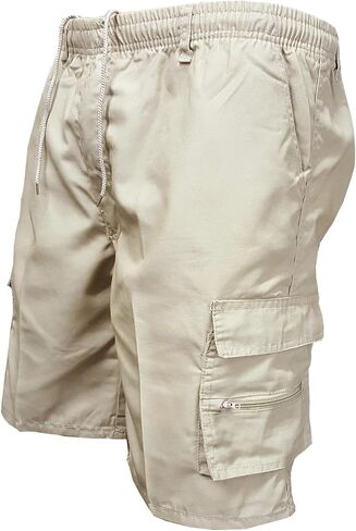 Cargo Pants for Men Workout Drawstring Elastic Pant Above Knee Hiking Slim Fit Shorts Summer Shorts with Multi Pockets in Kuwait