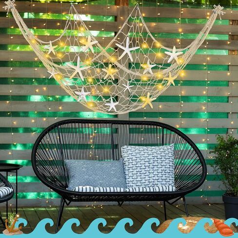 38 Pcs Starfish Fish Net Decorations 79 x 39 Inch Nature Fishing Fishnet Wall Decoration Beach Starfish Crafts for Coastal Bedroom Under The Sea Beach Party in Saudi Arabia