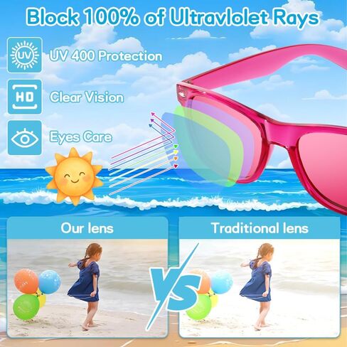 32 Packs Neon Party Sunglasses Bulk, UV400 Protection Sun Glasses Party Favors for Summer Pool Beach, Carnival, Goody Bags Stuffers, Birthday Party Supplies for Kids Adults in Saudi Arabia