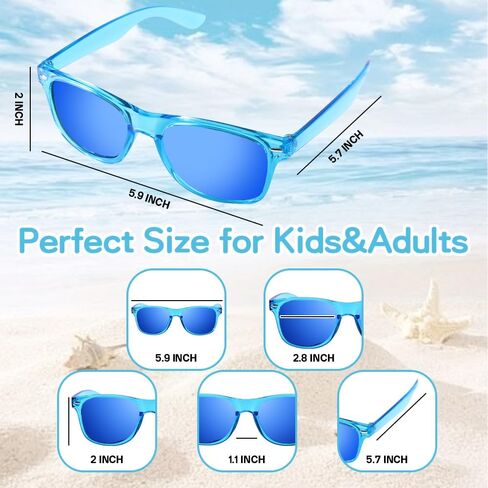 32 Packs Neon Party Sunglasses Bulk, UV400 Protection Sun Glasses Party Favors for Summer Pool Beach, Carnival, Goody Bags Stuffers, Birthday Party Supplies for Kids Adults in Saudi Arabia