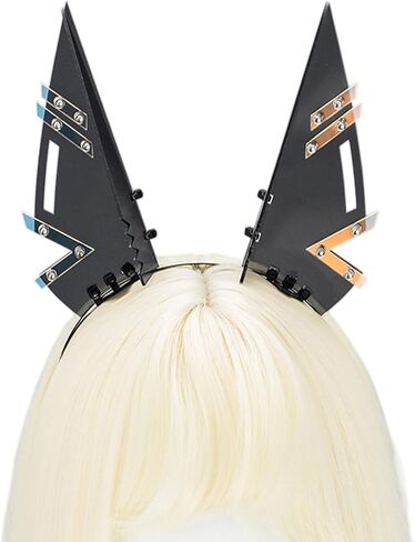 Cyberpunk Ear Headband Set, 5 Styles: Warning, Wolf, Virtual, Shark Teeth, Bike, Sci-Fi Cosplay Accessories in Kuwait
