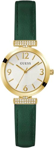 GUESS Gold-Tone and Leather Analog Watch in Saudi Arabia