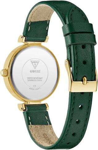 GUESS Gold-Tone and Leather Analog Watch in Saudi Arabia