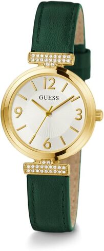GUESS Gold-Tone and Leather Analog Watch in Saudi Arabia