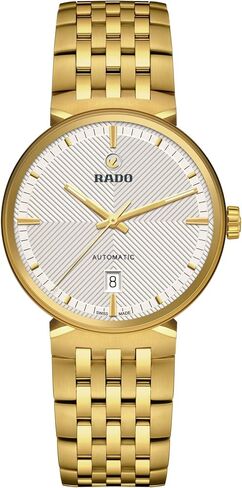 Rado - فلورنسا أوبن هارت - ساعة سويسرية أوتوماتيكية للجنسين - 39 ملم مينا فضي أبيض - سوار ذهبي من الفولاذ المقاوم للصدأ - R48904013 in Kuwait