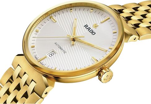 Rado - فلورنسا أوبن هارت - ساعة سويسرية أوتوماتيكية للجنسين - 39 ملم مينا فضي أبيض - سوار ذهبي من الفولاذ المقاوم للصدأ - R48904013 in Kuwait