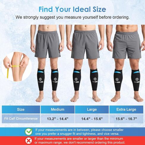 ComfiTECH Shin Splint Relief Ice Pack Wraps with 30-Min Extended Cooling for Injures, Dual-Gel Calf Ice Packs for Leg & Arm, Reusable Gel Cold Pack for Muscle Relaxation, Post-Workout Recovery, L in Saudi Arabia