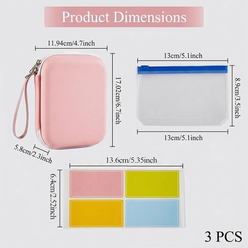 Weekly Pill Case Organizer, Reusable Pill Pouches Bag(NO Binder Clip) with 14 Colored Coded Bags & 16 Stickers, Waterpoof Travel Medicine Organizer for Fish Oils, Vitamins Supplement in Saudi Arabia