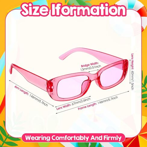 36 Pairs Retro Rectangle Sunglasses Bulk for Adult 90s Small Sun Glasses Colorful Vintage Sunglasses Bulk Square Frame Party Sunglass for Women Men Uniex Adults Eyewear Aesthetic Bachelorette Party in Saudi Arabia