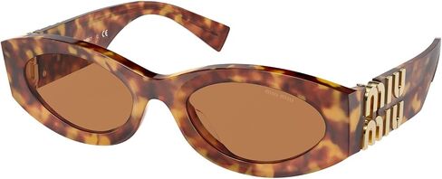 Miu Miu Woman Sunglasses Havana Frame, Brown Lenses, 54MM in Saudi Arabia