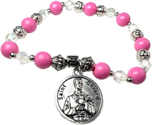 Westmon Works St Gerard Bracelet Metal Glass and Acrylic Catholic Saint Jewelry with USA Made Laminated Holy Prayer Card in Kuwait