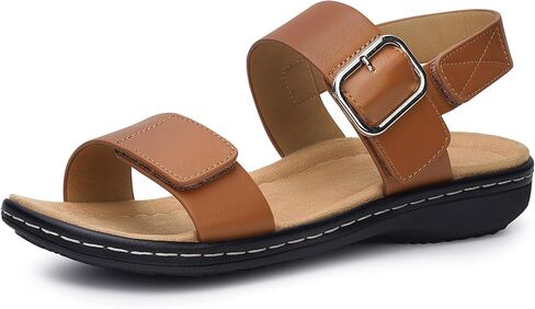 Flat Sandals for Women Dressy - Open Toe Womens Comfortable Sandals Arch Support Slip On Shoes for Casual, Vacation in Saudi Arabia