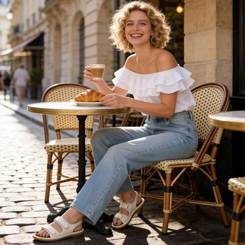 Womens Flat Sandals Summer: Comfortable Elastic Ankle Strap Casual Sandal for Outdoor Daily Walking - Lightweight & Non-Slip for All-Day Comfort in Kuwait