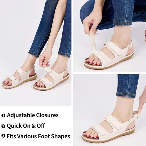 Womens Flat Sandals Summer: Comfortable Elastic Ankle Strap Casual Sandal for Outdoor Daily Walking - Lightweight & Non-Slip for All-Day Comfort in Kuwait