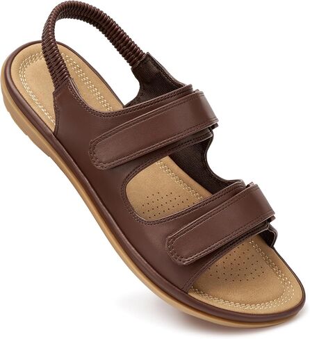 Womens Flat Sandals Summer: Comfortable Elastic Ankle Strap Casual Sandal for Outdoor Daily Walking - Lightweight & Non-Slip for All-Day Comfort in Kuwait