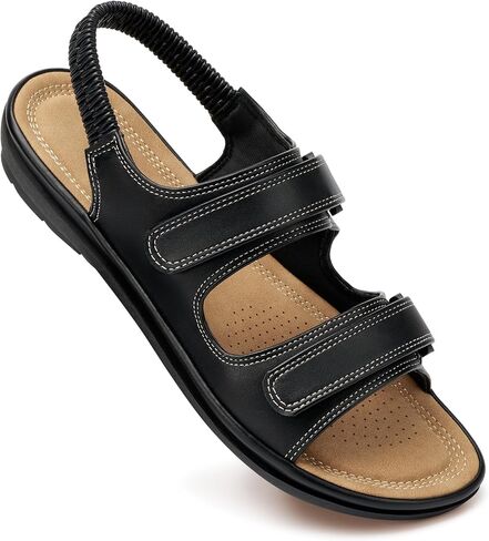 Womens Flat Sandals Summer: Comfortable Elastic Ankle Strap Casual Sandal for Outdoor Daily Walking - Lightweight & Non-Slip for All-Day Comfort in Kuwait