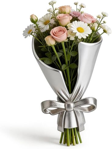 Flower Holder Brooch for Women Flower Bouquet Vase Pin Floral Corsage Pins for Wedding Prom Graduation Party Dress Accessories in Kuwait
