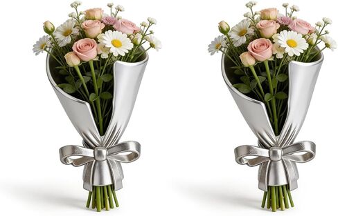 Flower Holder Brooch for Women Flower Bouquet Vase Pin Floral Corsage Pins for Wedding Prom Graduation Party Dress Accessories in Kuwait