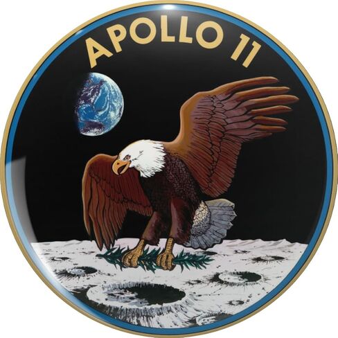 Apollo 11 Moon Landing Eagle NASA Space Mission Commemorative Round Pin Lapel Pin Brooch Steel Pins Badge 0.75" in Kuwait
