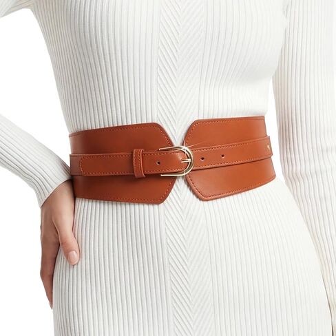 BODIY Wide Elastic Belt Vintage Cinch Belts Retro Stretch Corset Belts Ladies Dress Belt Fashion Waist Accessories for Women in Kuwait