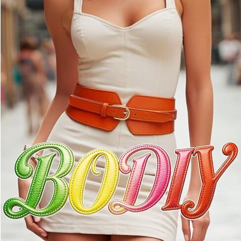 BODIY Wide Elastic Belt Vintage Cinch Belts Retro Stretch Corset Belts Ladies Dress Belt Fashion Waist Accessories for Women in Kuwait