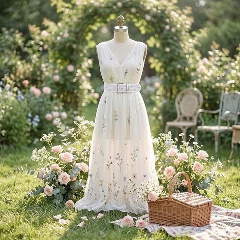 1 Womens White 1.5 Inch Wide Vintage Aesthetic Elegant Delicate Floral Lace Pattern Decorative Belt with Silver Buckle Trendy Fashion Adjustable Waist Belt for Dresses Pants in Saudi Arabia